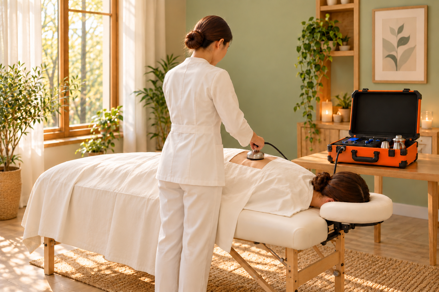 Illustrative warming therapy and upper-back care